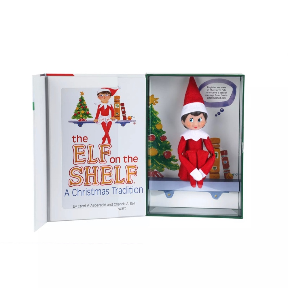 The Elf on the Shelf A Christmas Tradition in the box with Book and DVD